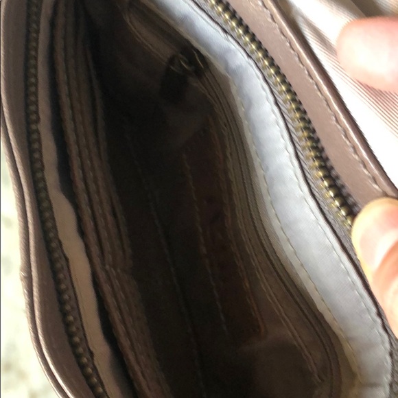 7 Chi Taupe Leather with Chain Strap Bag - Picture 3 of 4